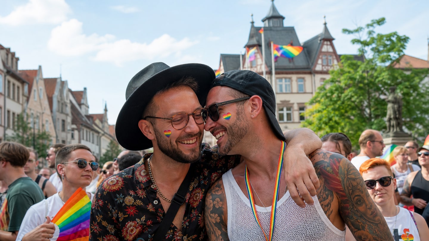 AI-generated editorial scene for CSD Schweinfurt 2026; not a photograph of the event