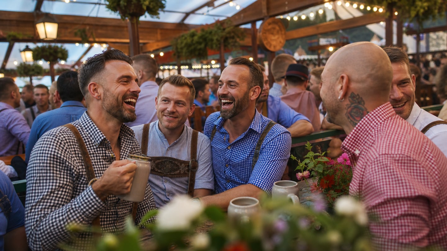 AI-generated editorial scene for GaySunday 2026; not a photograph of the event