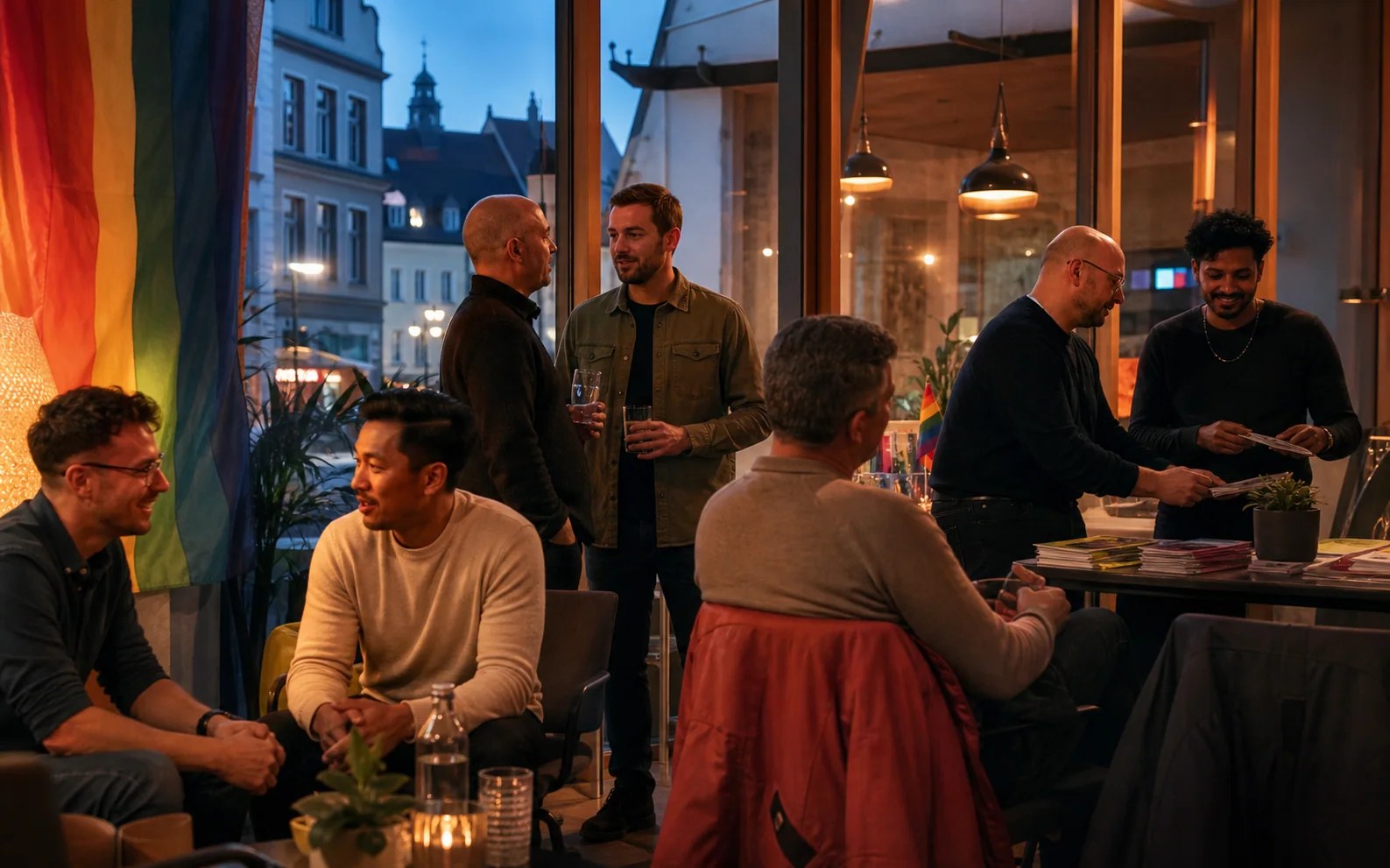 AI-generated editorial scene for MSM After Work – testing and advice; not a photograph of the event