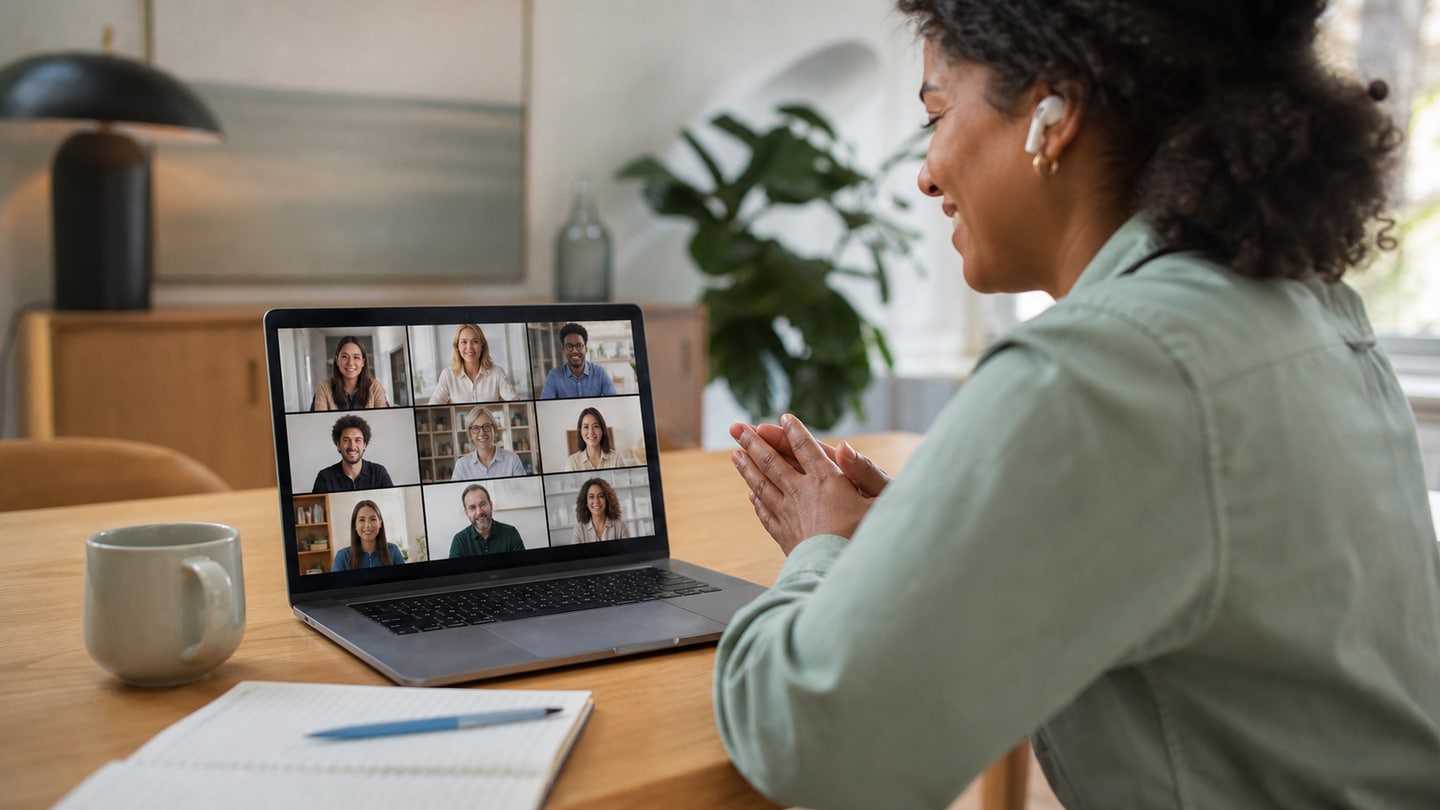 AI-generated editorial scene for Online training: diversity, refuge and migration; not a photograph of the event