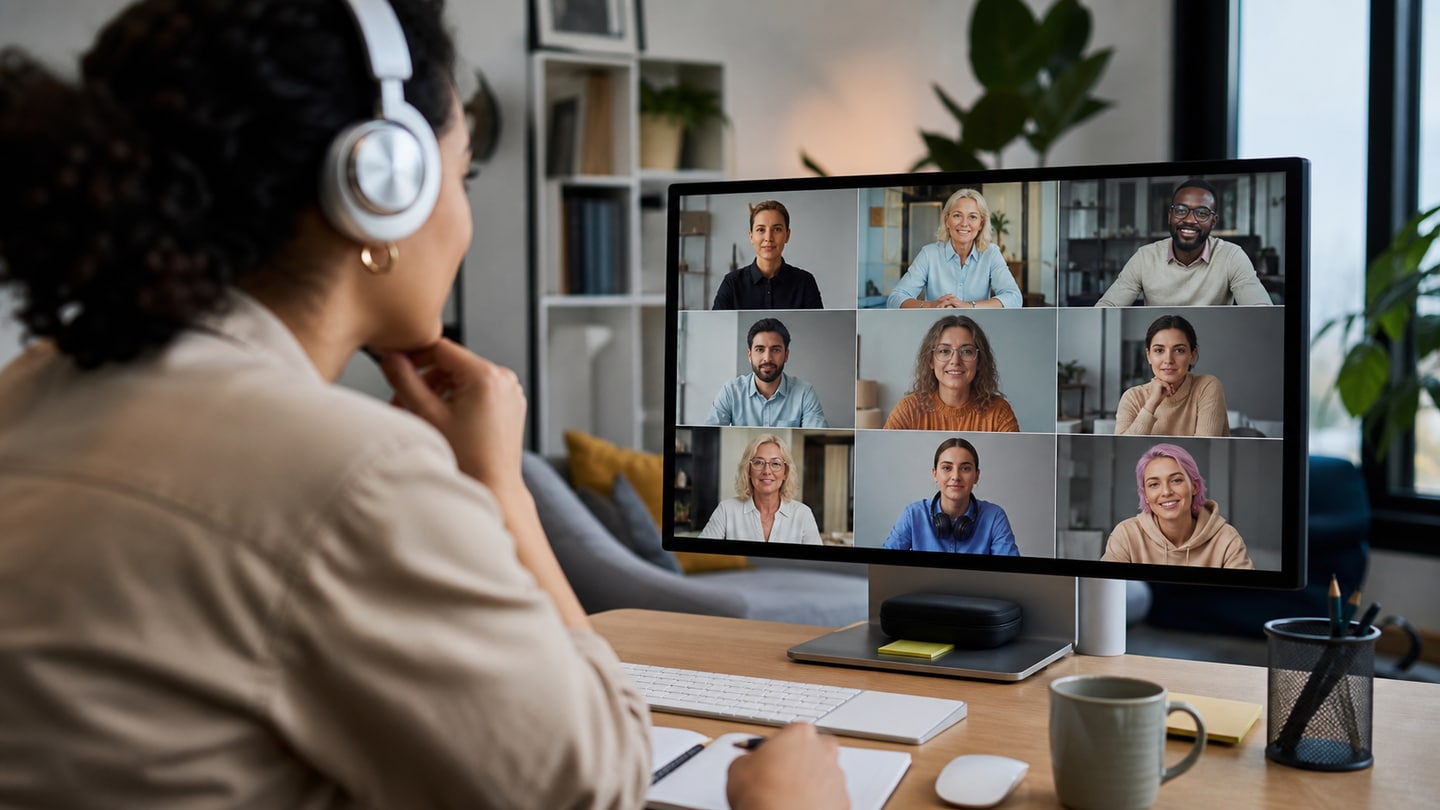 AI-generated editorial scene for Online training on sexual and gender diversity; not a photograph of the event