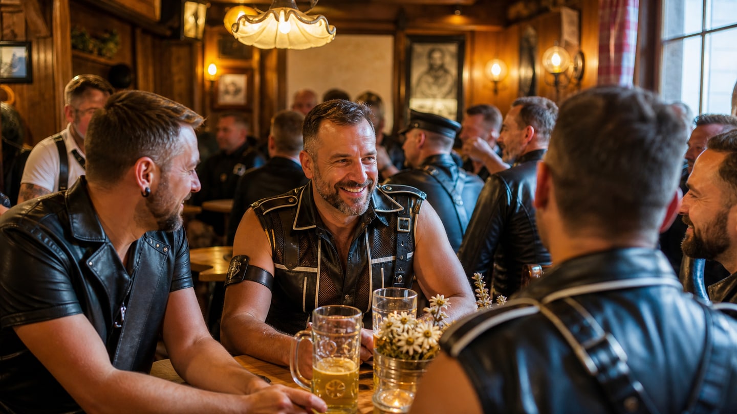 AI-generated editorial scene for Queer advice day in Rosenheim; not a photograph of the event