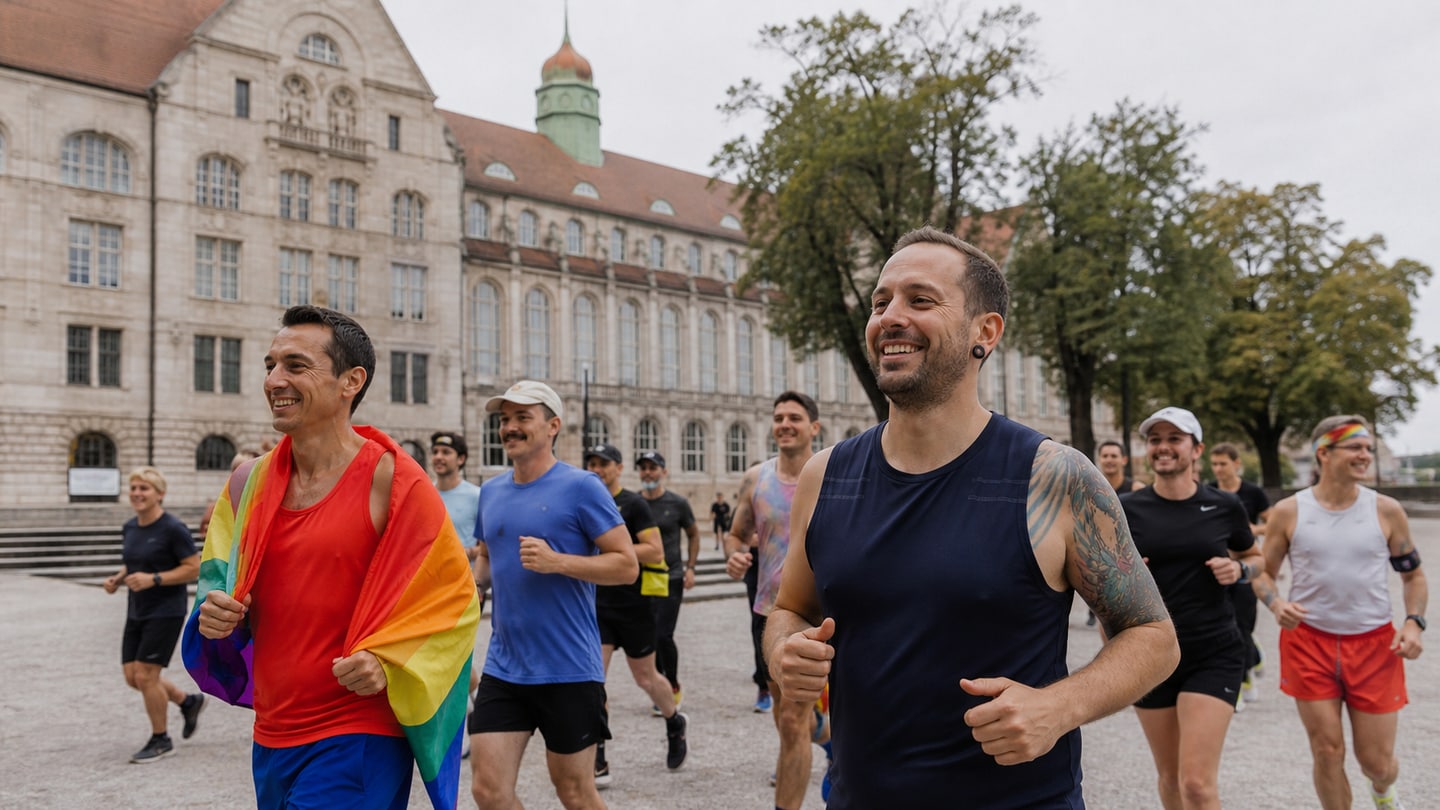 AI-generated editorial scene for Run for Life 2026; not a photograph of the event