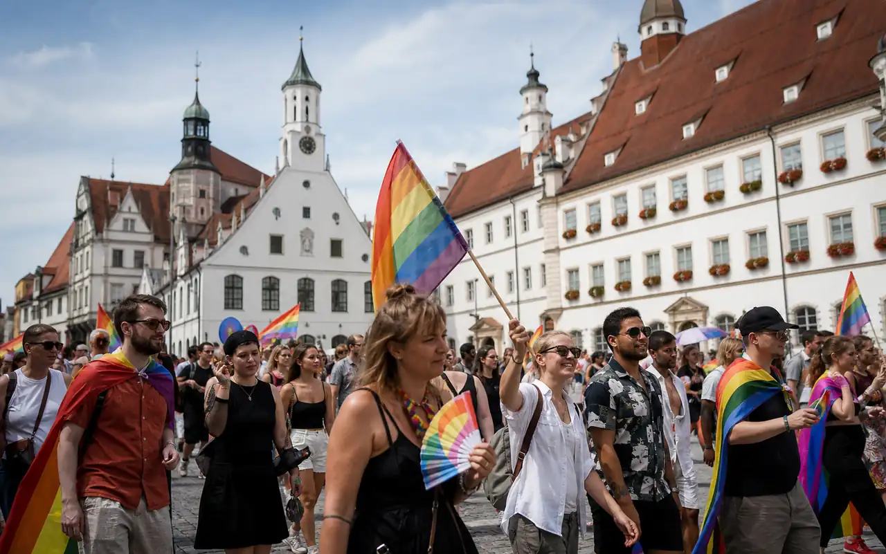 AI-generated editorial scene for CSD Ingolstadt 2026 in Ingolstadt