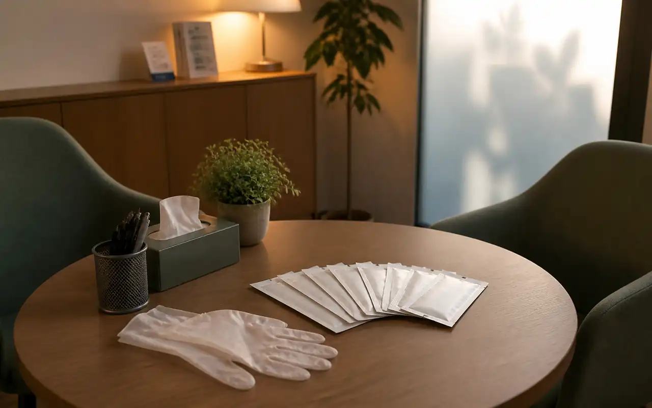 AI-generated editorial scene for HIV/STI advice and testing in Aschaffenburg in Bayernweit
