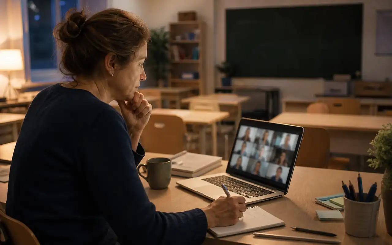 AI-generated editorial scene for Online diversity training – focus on schools in Bayernweit