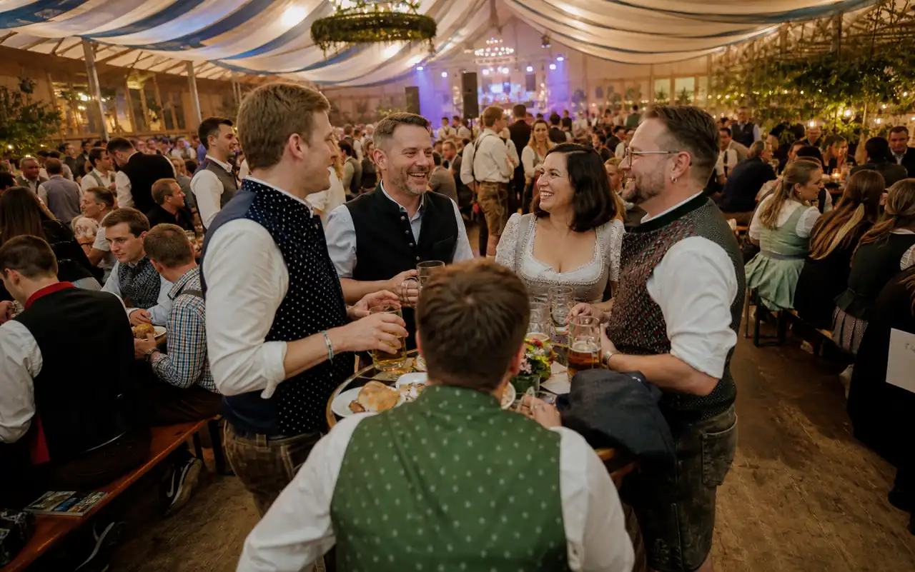 AI-generated editorial scene for ProudWiesn 2026 in München